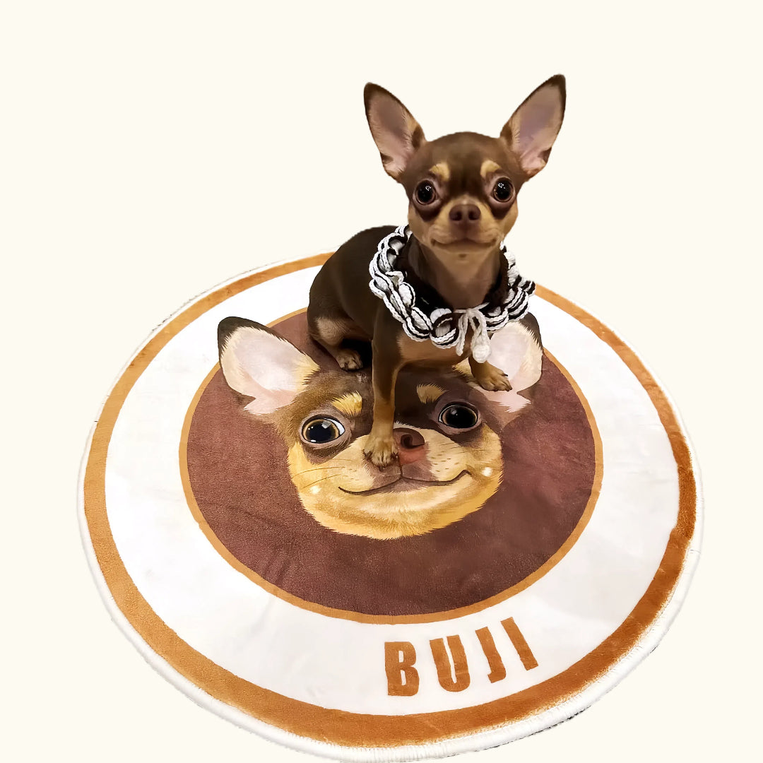 Dear fur baby Round pet custom carpets