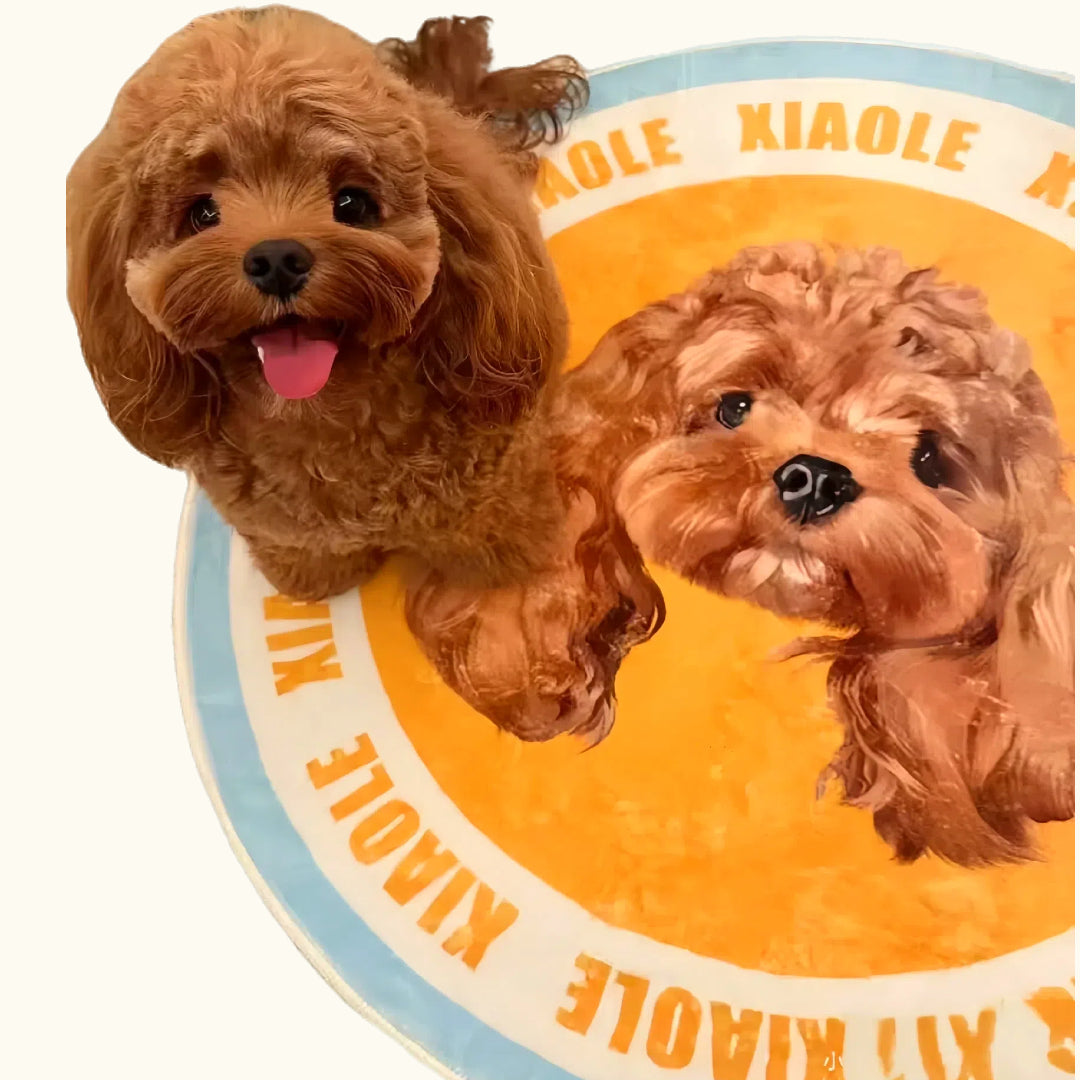 Dear fur baby Round pet custom carpets