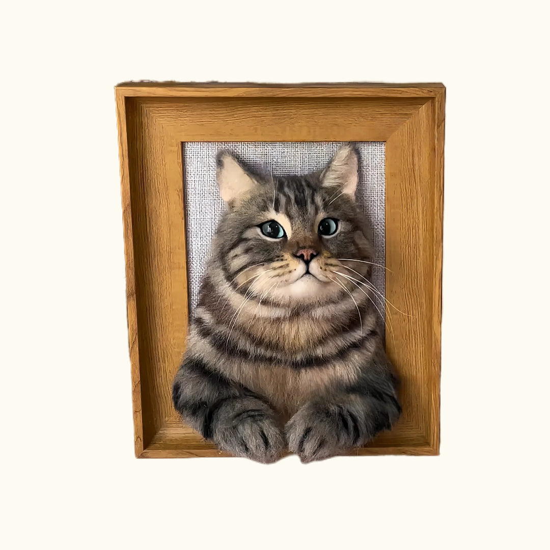 Dear fur baby Ultra-realistic simulated pet 3D photo frames