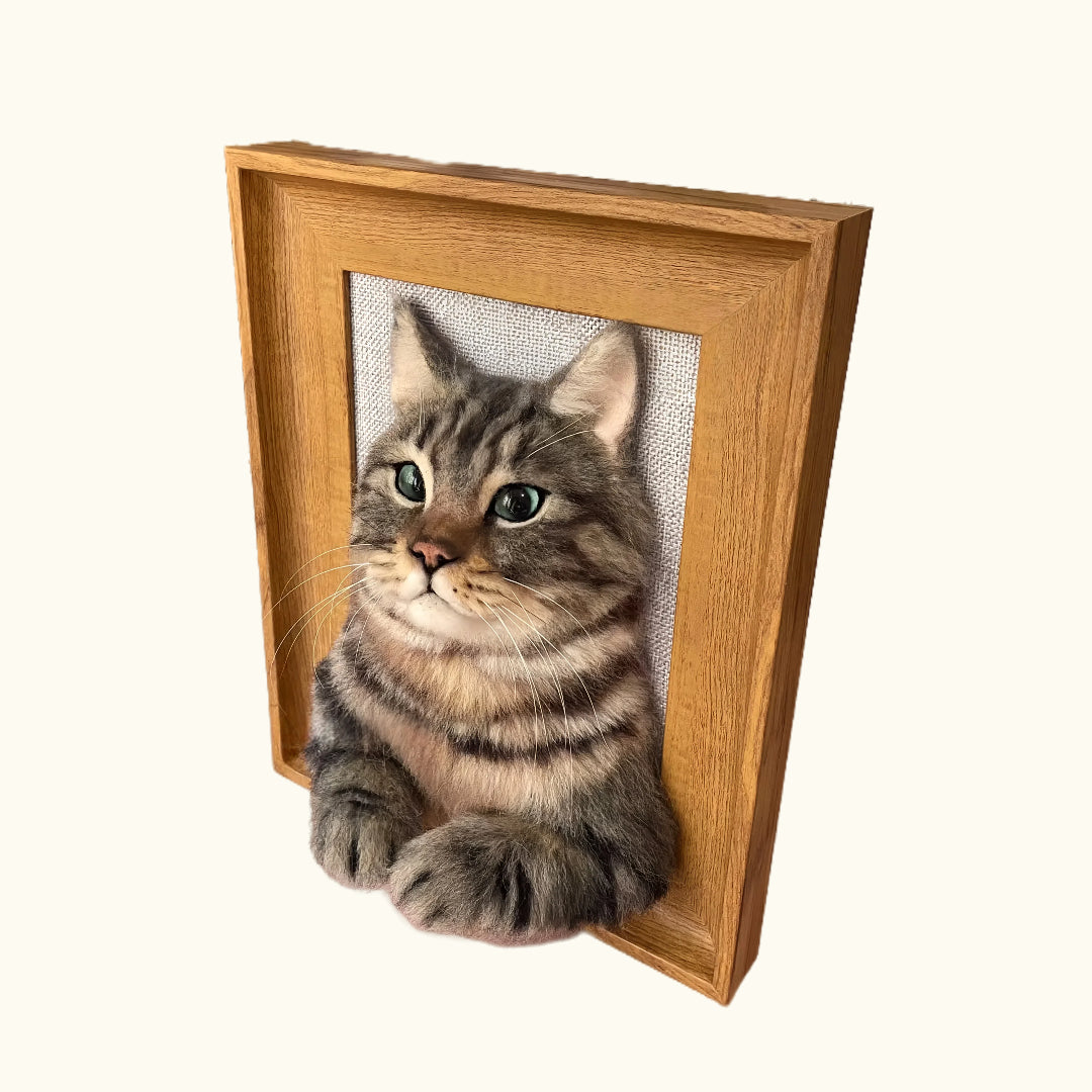 Dear fur baby Ultra-realistic simulated pet 3D photo frames