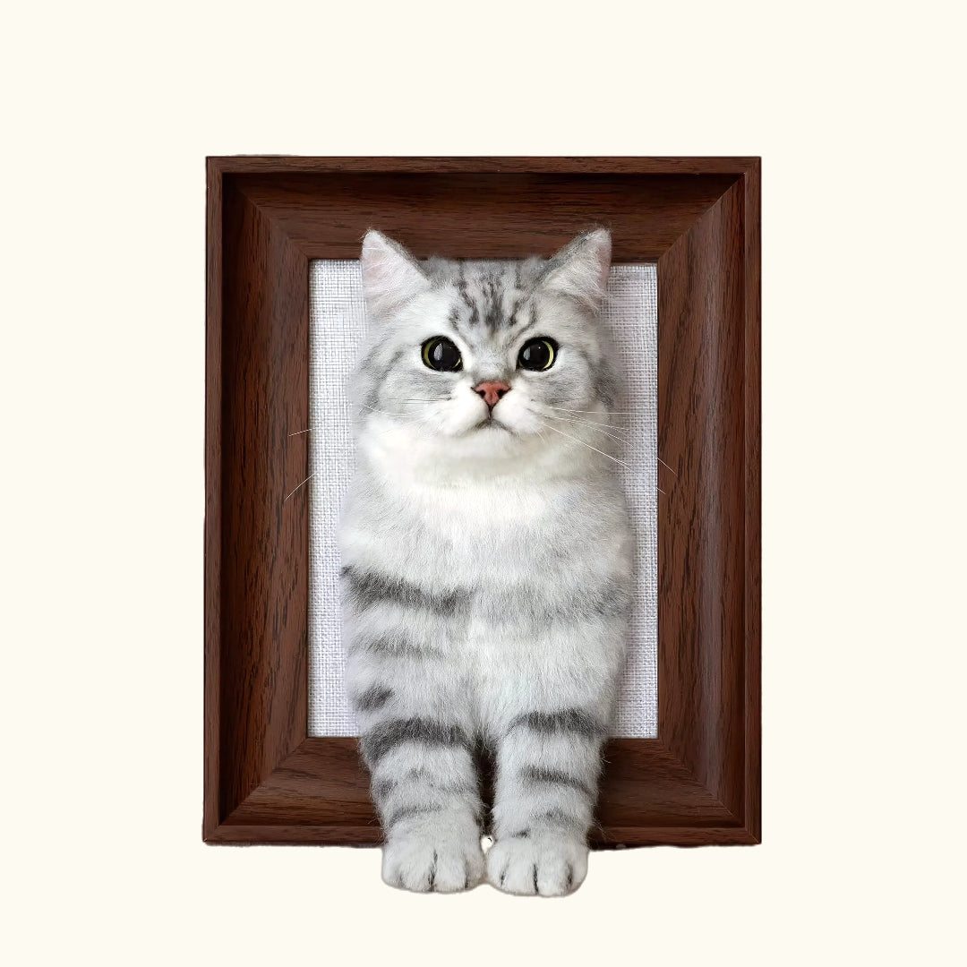 Dear fur baby Ultra-realistic simulated pet 3D photo frames