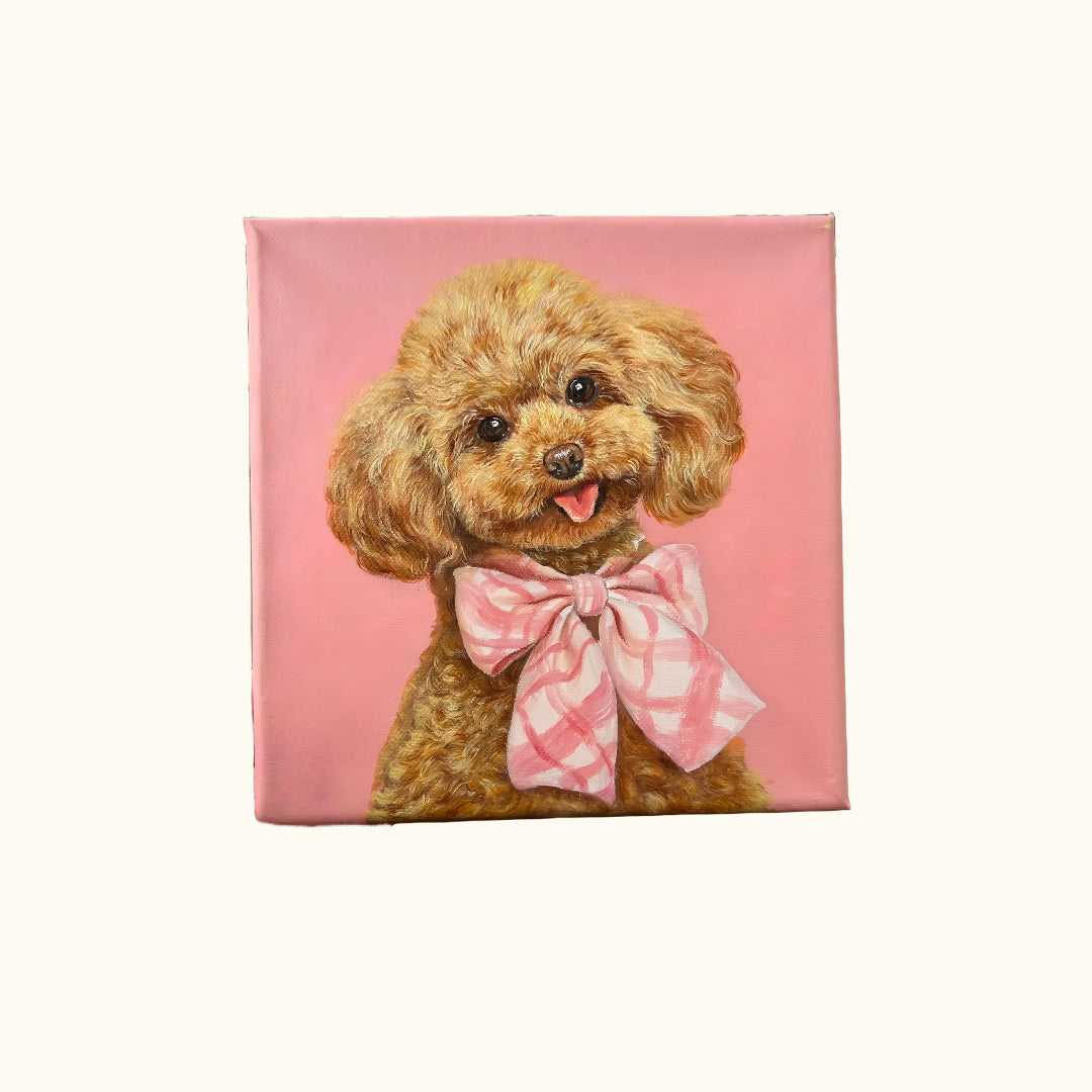 Dear fur baby Pet custom oil painting + mounting